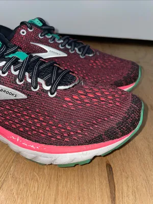 Brooks Ghost 11 Women's Running Sneakers Black & Pink with Teal Accents Size 8.5 thumbnail 4