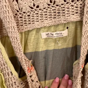 Free People Womens Luca Linen Blend Crochet Tank Top thumbnail 6
