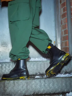 Dr Martens 1460 Marbled Sole Smooth Leather Lace Up Boot thumbnail 2