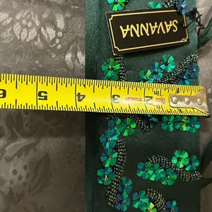 Savanna Green Sequin formal Clutch thumbnail 10