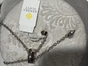 Kendra Scott Elaina Silver Chain Bracelet new adjustable thumbnail 5