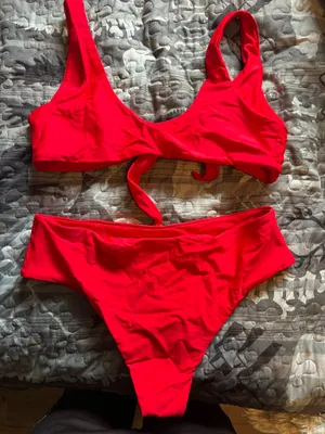 Shein Bikini Set Red thumbnail 2