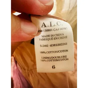 A. L. C. Multicolored Cotton Tan White Halter Neck Maxi Dress Size 6 thumbnail 9