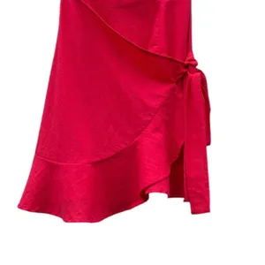 Princess Polly Love Lane Mini Dress Red Wrap Style Femme Ruffles NWT 0 thumbnail 4