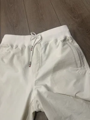 Wilson textured white cream joggers with zippers‎ on ankle size medium thumbnail 3