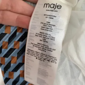Maje Blue Jela Pleated Print Elastic-Waist High-Low Skirt Womens Size 36 thumbnail 13