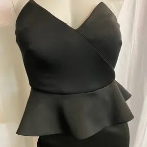 ‎BeBe Beautiful bodycon Black Floor Length Dress C26 thumbnail 4