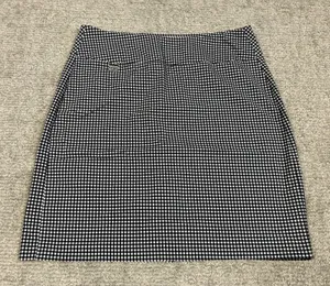 Lulu-B Skirt Womens 12 Golf Tennis Pull On Black White Check Stretch Nylon thumbnail 1