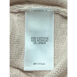 J. Jill Top Knit Soft Pink Linen Blend Top V Neck Casual Travel Coastal Women L thumbnail 6