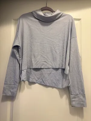American Eagle High Low Turtle Neck Long Sleeve Top thumbnail 1
