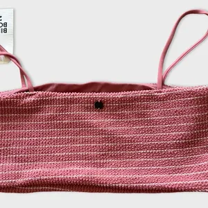 NWT Billabong Summer High Tank Bikini Set Pink Textured Medium Summer Beachy thumbnail 6