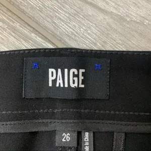 Paige luxe ponte high rise Velvet lace up pants‎ black sz 26 thumbnail 6