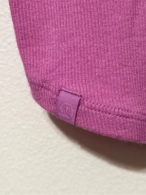 Lululemon Hold Tight Cropped Long-Sleeve Shirt Pink Purple Size 6 thumbnail 5