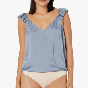 PAIGE womens Lunah Bodysuit V-back Thong Bodysuit Ruffled sleeve NWT 169$ thumbnail 3