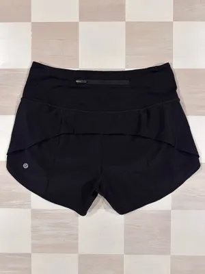 lululemon speed up high rise short 4” long black 6 W7BJ8T thumbnail 2