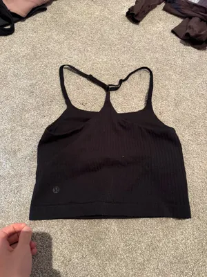 lululemon ribbed cropped tank with adjustable straps  thumbnail 2