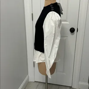 Urban Revivo Black White Sweater Shirt thumbnail 4