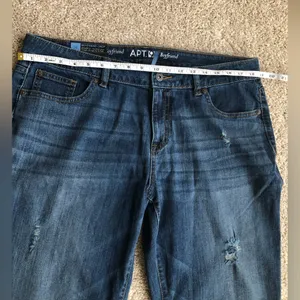 NWT Apt. 9 Women’s Boyfriend Jeans Modern Blue Denim Pants Straight Leg Size 14 thumbnail 9