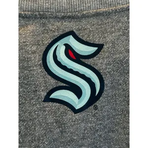 Seattle Kraken hockey grey silver sequins sweatshirt Medium thumbnail 8