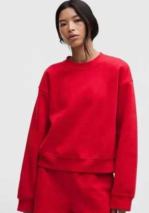 Lululemon All Yours Crewneck Sweatshirt Red | Good Used Condition Size M thumbnail 1