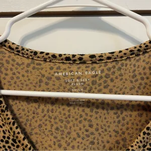 American Eagle Cheetah Leopard Blouse thumbnail 4