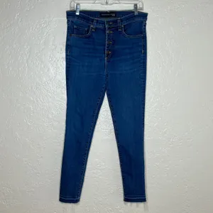 Veronica Beard Debbie Skinny Jeans Raw Hem Ankle Crop‎ Vintage Women 30 thumbnail 2