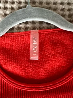 Red Beaded Fringe Crop Top thumbnail 2