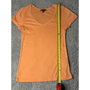 Ralph Lauren Sport Womens Orange Cotton V-Neck Short Sleeve T-Shirt L thumbnail 3