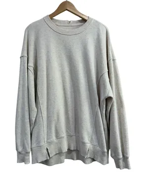 Aerie Women Oatmeal Heather Oversized Crewneck Sweatshirt S Small Loungewear thumbnail 1