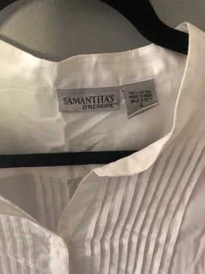 Samantha Style Shop White Top Size L thumbnail 2