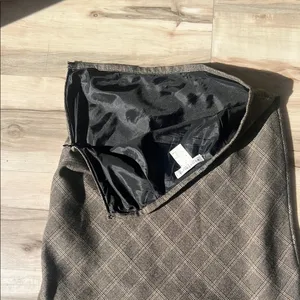 Brown Plaid Women's Skirt Gray Size 2 thumbnail 6