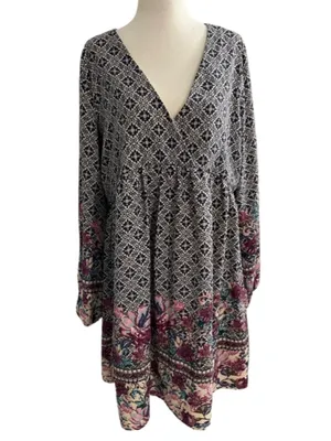 Altar'd State Floral Print Bohemian Babydoll Mini Dress Bridgerton Romantic thumbnail 3