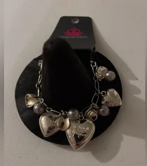 💙 NWT Paparazzi Silver Heart Scripture Charm Bracelet thumbnail 1