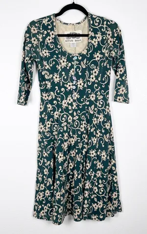Effies Heart Women's 3/4 Sleeve Floral Dress Sz S thumbnail 1