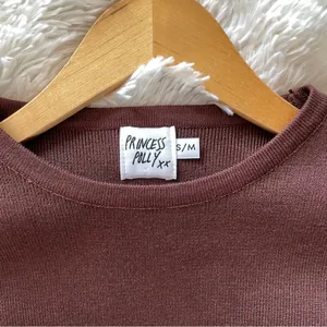 Princess Polly knit cut out Serenity mini dress in brown thumbnail 4