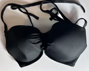 Shade &Shore Underwire Halter Bikini Bra 38D Women's Black Padded Light Lift thumbnail 1