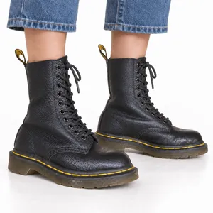 Dr Martens 1490 Boots Black Virginia Leather 10 Eye Grunge Punk Goth Womens 5 thumbnail 1
