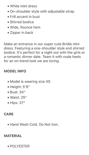 Selfie Leslie White Mini Dress thumbnail 6