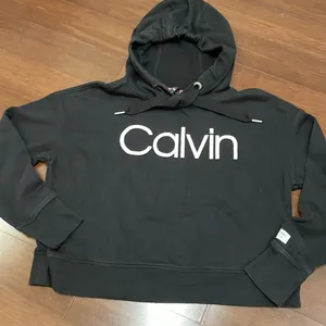 Calvin Klein. Black Logo Hoodie Sweatshirt thumbnail 1