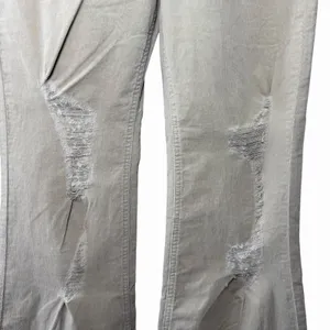 NWT Forever 21 Corduroy Flare Pants‎ Women's Size XL Tan Distressed Y2K Boho thumbnail 7