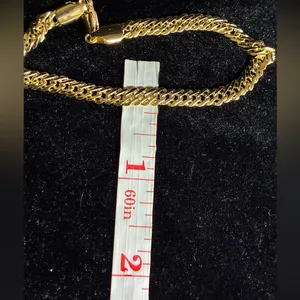 Elegant Gold tone Link Bracelet 7.5” thumbnail 4