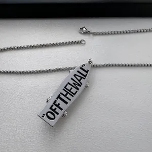 Skateboard Pendant Necklace for Men Women,Streetwear Punk Hip Hop Unisex Style thumbnail 4