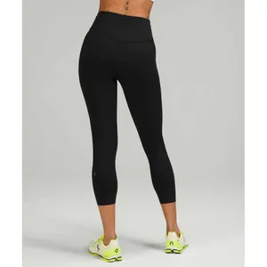 Lululemon Base Pace High-Rise Crop 23 Black Running Leggings Size 2 LW6BO1S thumbnail 2