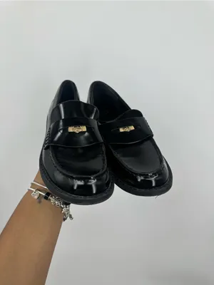 A New Day Black Loafers Woman's Size 7 Grunge Goth thumbnail 3