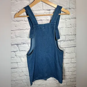 Denim by Ellison, Size Small Blue Denim‎ Button Overall Dress cottagecore thumbnail 5