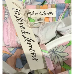 For Love & Lemons Guinevere Mini Dress Multicolor Floral Halter Retro Size S NEW thumbnail 6