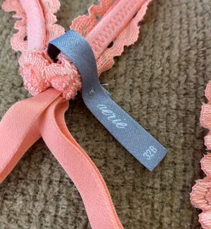 Aerie coral cross back underwire bralette thumbnail 3