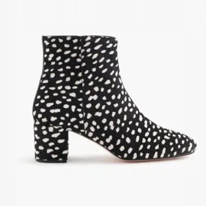 J. CREW Side Zip Ankle‎ Boots Leopard Calf Hair Leather Spotted Zippers Size 8.5 thumbnail 10