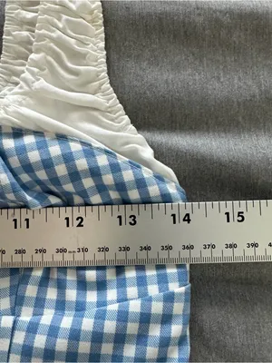 Zara Blue White Gingham Mini Dress XS Bustier Corset Cottagecore NWT thumbnail 8