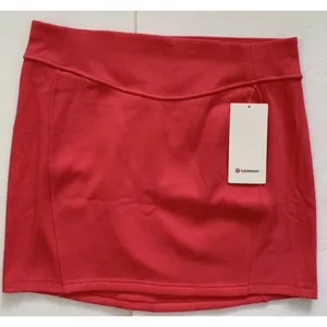 Lululemon HR Scuba Mini Skirt XL New NWT Pink Glaze Coral RARE HTF thumbnail 1